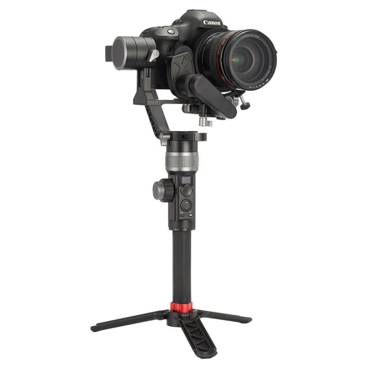 AFI D3 Doub Hand Grip Twous 3-Aks Kamera Gimbal DSLR Stabilizer Pou Canon 5D 6D 7SD Seri, SONY A7 Seri, Payload: 500-3200g, / w pote ka